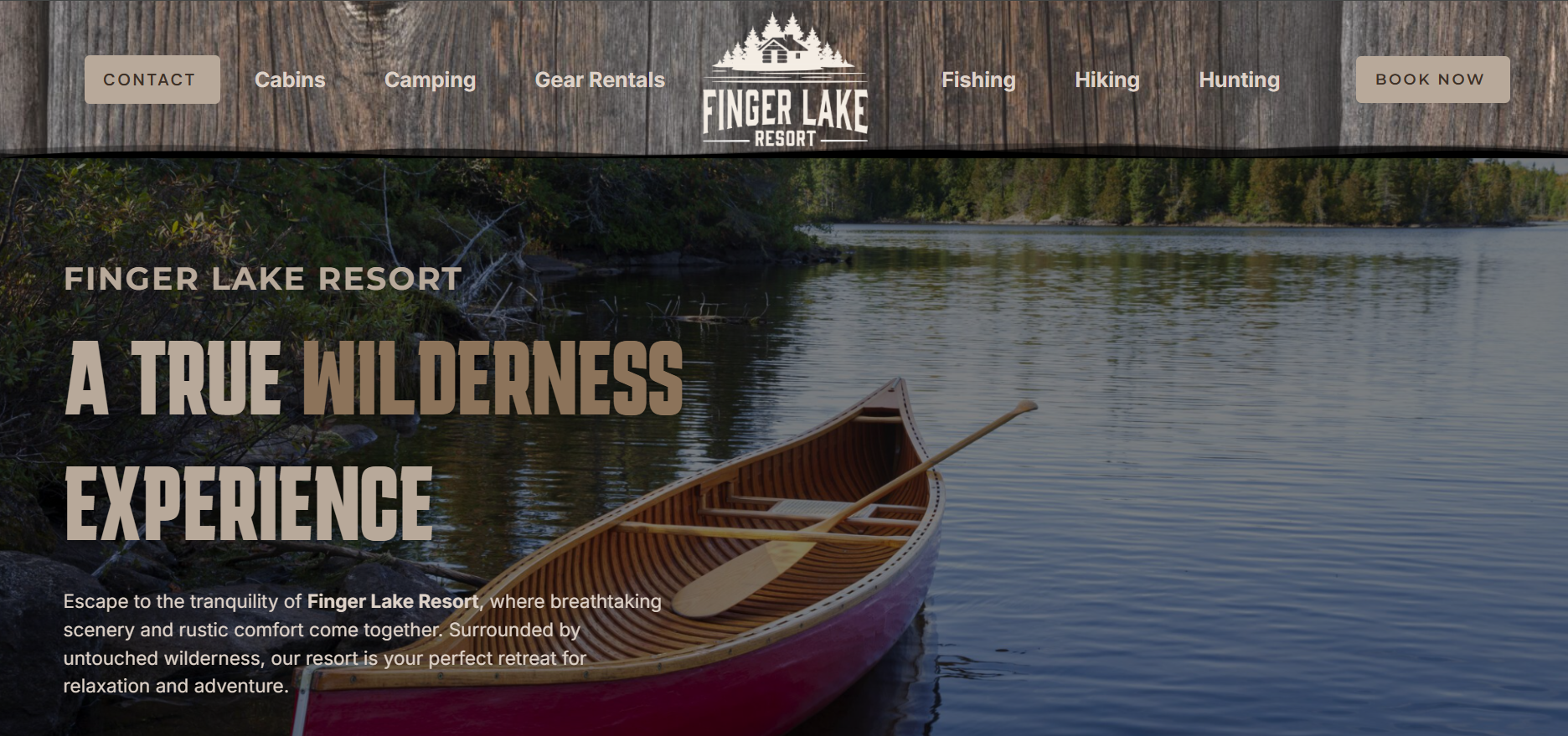 Red Deer website design by Set Your Sites for Finger Lake Resort