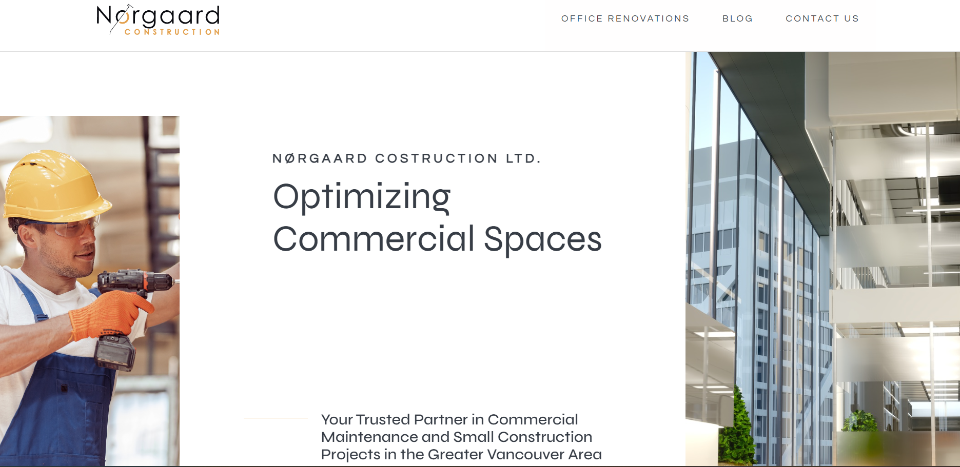 New website by Set Your Sites built for Norgaard Construction