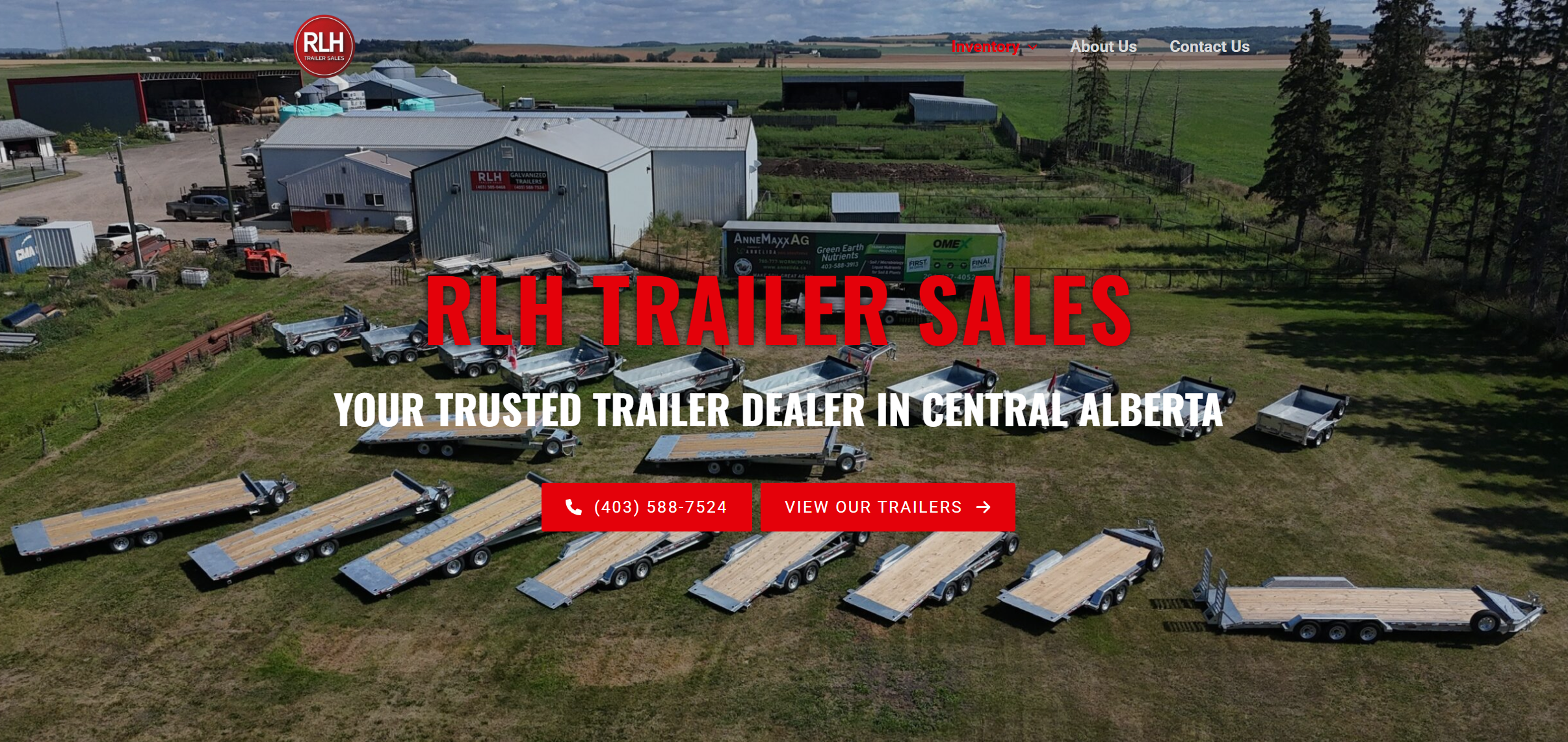 Red Deer website design and development for RLH Trailer Sales by Set Your Sites